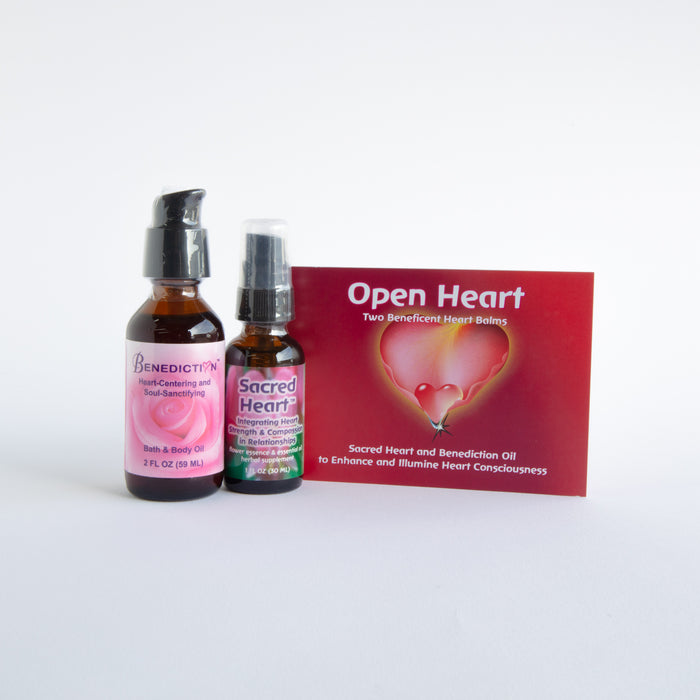 Open Heart flower essence & infused oil gift set