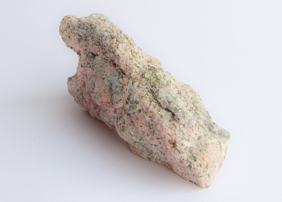 3: 3.75 x 4.88 x 1.96 inches - 1.18 lbs - $450. Dotted with pyrite crystals and flat clusters of quartz.