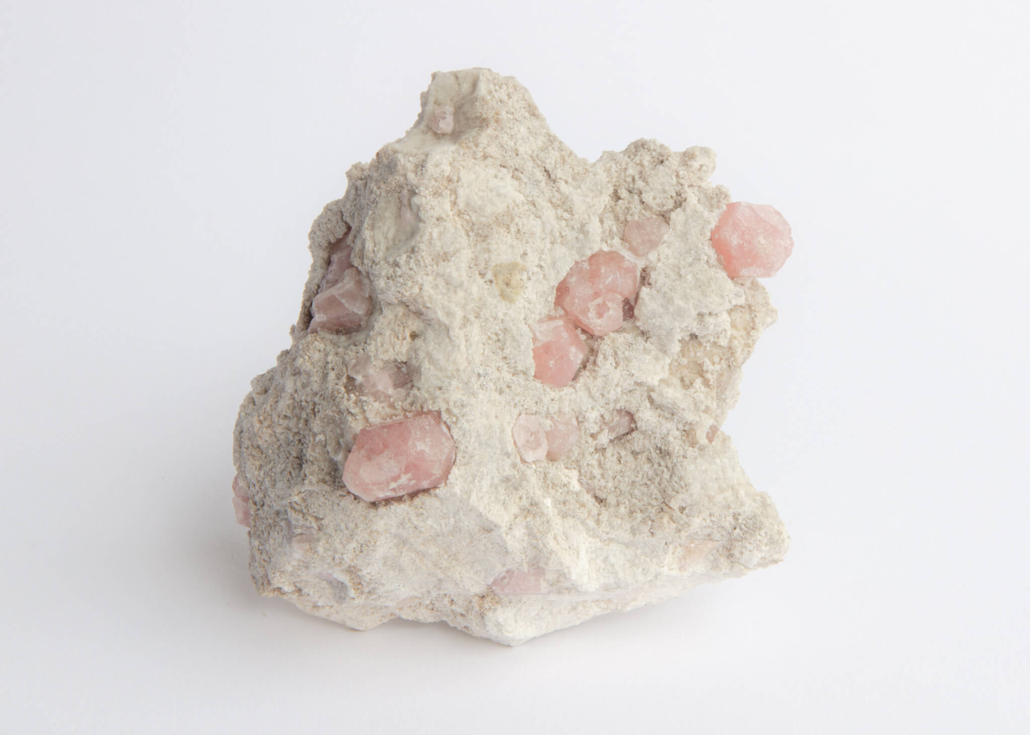 Rare Pink Garnet Crystal Mineral Gemstone Artisan Hand Carved Heart  Specimen 556