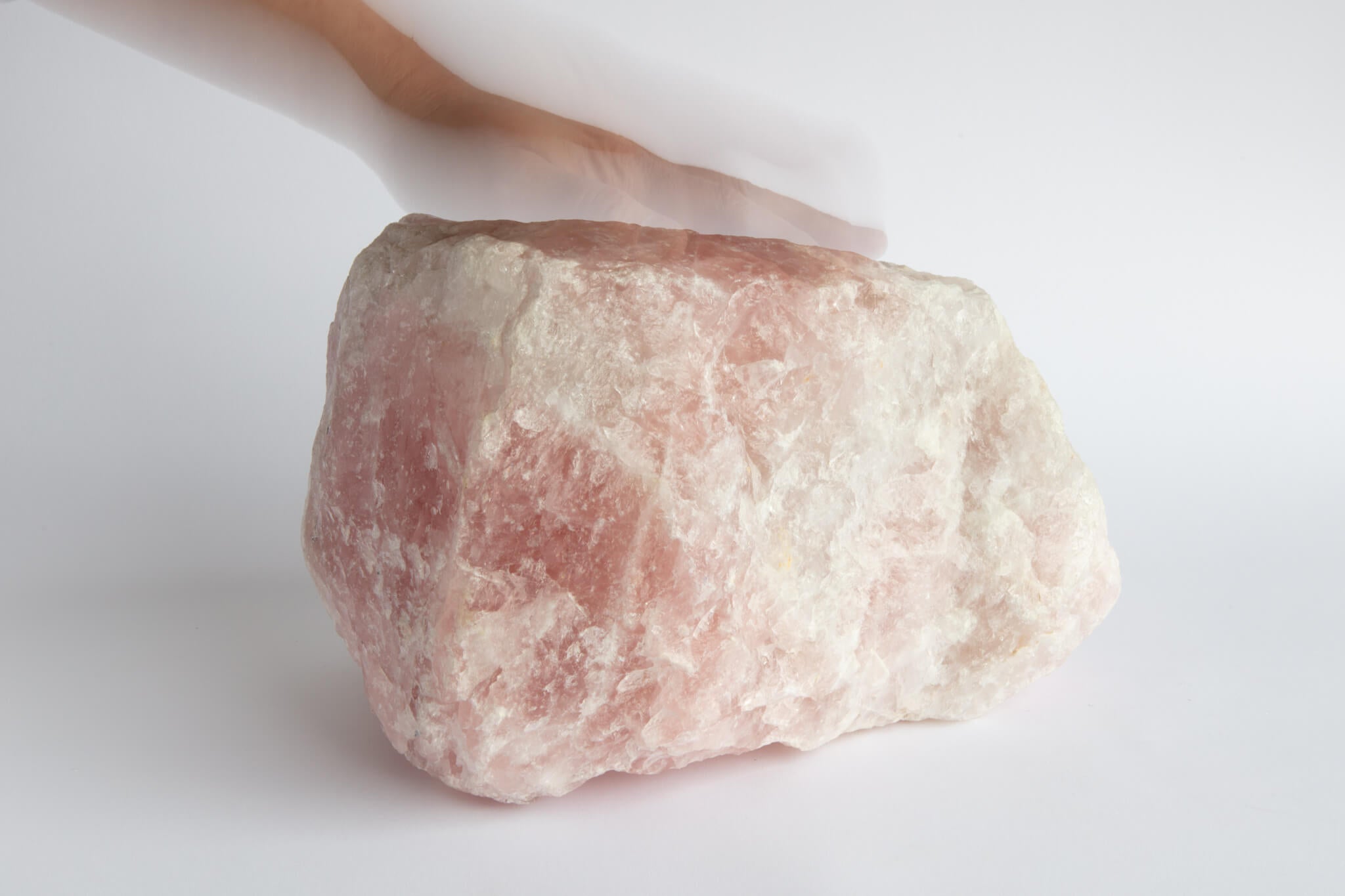 Over 31 pounds of rose quartz energy.
